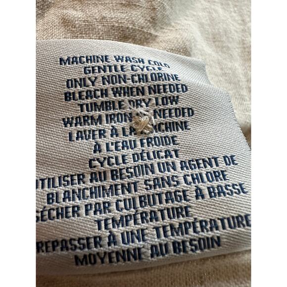 Williams-Sonoma Home Velvet Linen Duvet Cover Full Queen taupe beige brown - Picture 6 of 15